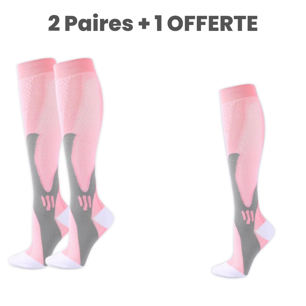 Chaussettes de compression (2 paires + 1 offerte)