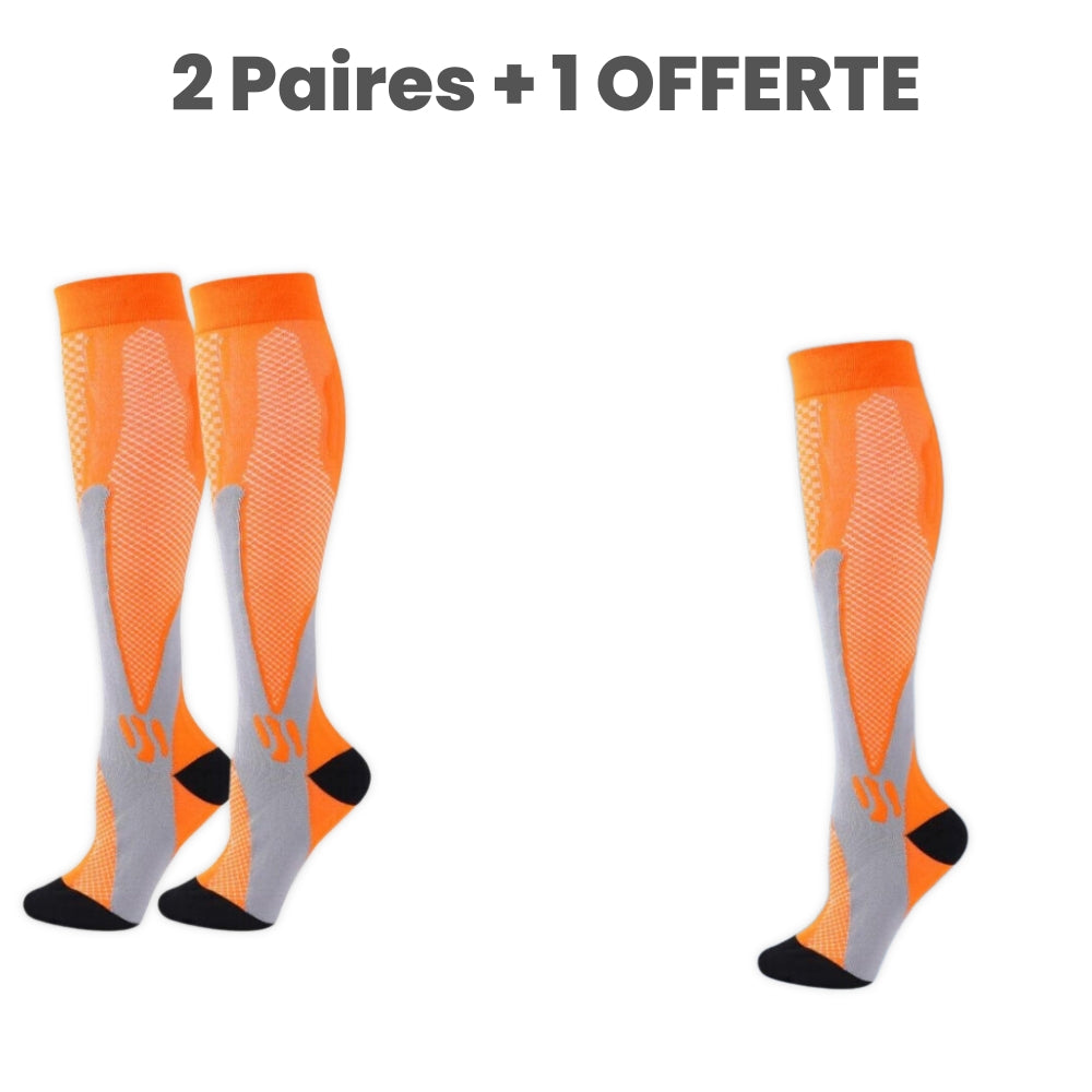 Chaussettes de compression (2 paires + 1 offerte)