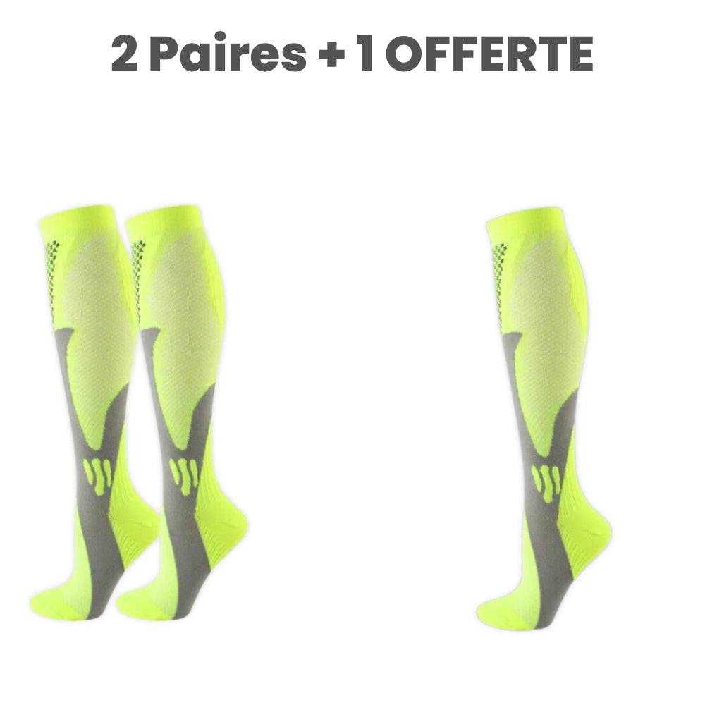 Chaussettes de compression (2 paires + 1 offerte)