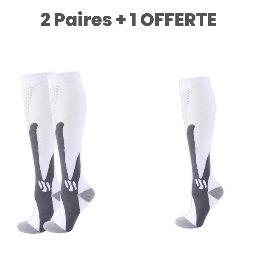 Chaussettes de compression (2 paires + 1 offerte)